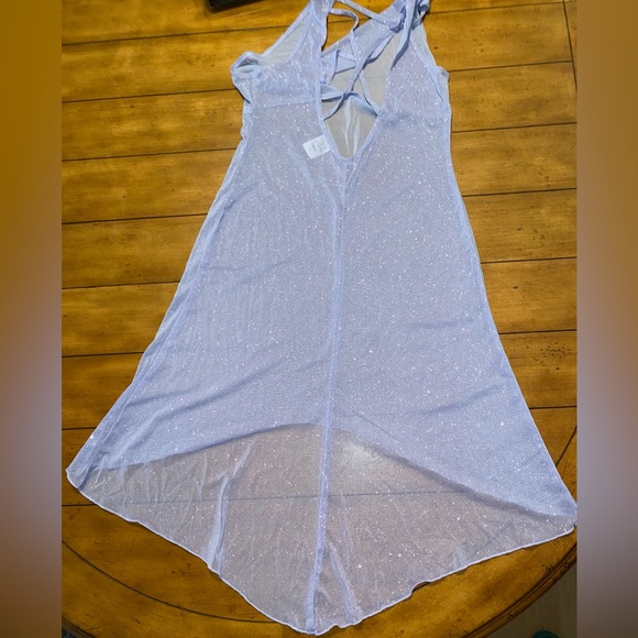 Little mermaid inspired lavender sparkly swim coverup slip dress size XL. NWOT - Picture 5 of 6